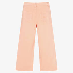 Guess-Girls Pink Wide-Leg Twill Jeans | Childrensalon Outlet