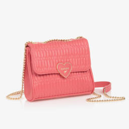 Guess-Girls Quilted Pink Shoulder Bag | Childrensalon Outlet