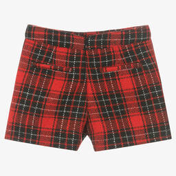 Guess-Красные шорты в шотландскую клетку для девочек | Childrensalon Outlet