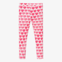 Guess-Girls Rose-Tinted Reversible Heart Leggings | Childrensalon Outlet