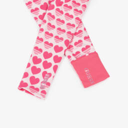 Guess-Girls Rose-Tinted Reversible Heart Leggings | Childrensalon Outlet
