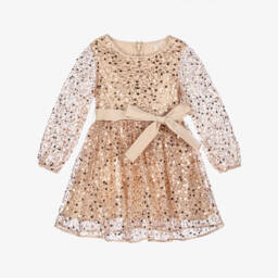 Guess-Girls Shimmering Gold Sequin Dress | Childrensalon Outlet