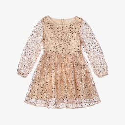 Guess-Girls Shimmering Gold Sequin Dress | Childrensalon Outlet