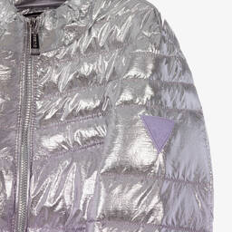 Guess-Girls Silver & Purple Jacket | Childrensalon Outlet