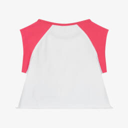 Guess-Girls' Sleeveless Pink & White Top | Childrensalon Outlet
