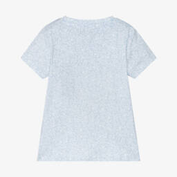 Guess-Girls Soft Blue Blossom Cotton Tee | Childrensalon Outlet