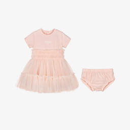 Guess-Girls Soft Pink Tulle Dress | Childrensalon Outlet