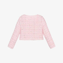 Guess-Girls Sparkling Pink Woven Blazer | Childrensalon Outlet