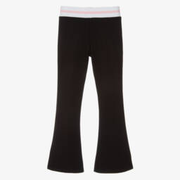 Guess-Girls Stretch Jersey Black Flare Pants | Childrensalon Outlet