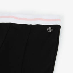 Guess-Girls Stretch Jersey Black Flare Pants | Childrensalon Outlet