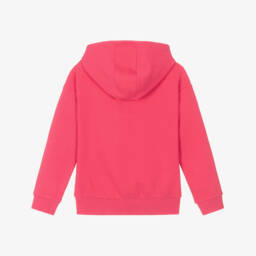 Guess-Яркий розовый хлопковый пуловер для девочек | Childrensalon Outlet