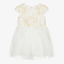 Guess-Girls White & Gold Lace Dress | Childrensalon Outlet