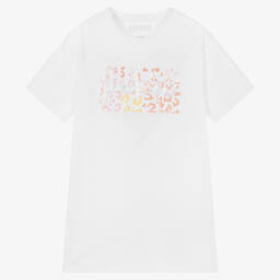 Guess-Girls White Jersey Dress | Childrensalon Outlet