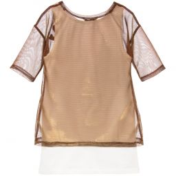 Guess-Girls White Layered Look Top | Childrensalon Outlet
