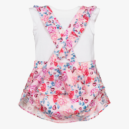 Guess-Белый топ и розовая юбка для девочек | Childrensalon Outlet