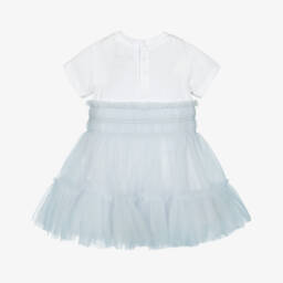Guess-Girls' White Tee & Blue Tulle Delight | Childrensalon Outlet