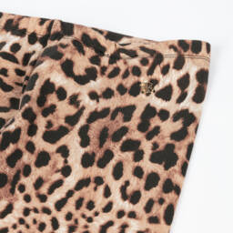 Guess-Girls Wild Brown Stretch Leggings | Childrensalon Outlet