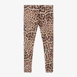 Guess-Girls Wild Brown Stretch Leggings | Childrensalon Outlet