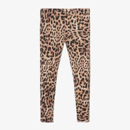 Guess-Girls Wild Brown Stretch Leggings | Childrensalon Outlet
