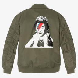 Guess-Green Banksy Bomber Jacket | Childrensalon Outlet