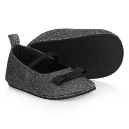 Guess-Grey Glitter Baby Shoes | Childrensalon Outlet