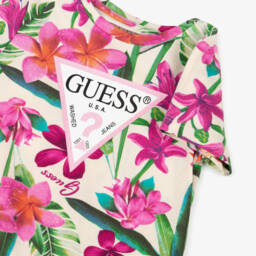 Guess-Ivory Floral Fantasy Cotton Tee | Childrensalon Outlet