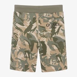 Guess-Junior Boys Green Cotton Shorts | Childrensalon Outlet
