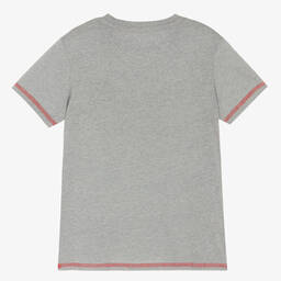 Guess-Junior Boys Grey Logo T-Shirt | Childrensalon Outlet