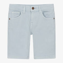 Guess-Junior Boys Pale Blue Cotton Shorts | Childrensalon Outlet