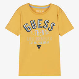 Guess blue and yellow shirt online