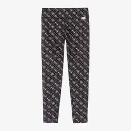 Guess-Junior Girls Black 4G Leggings | Childrensalon Outlet
