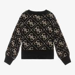 Guess-Junior Girls Black & Gold Knit Sweater | Childrensalon Outlet