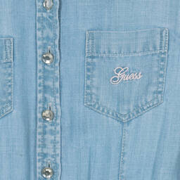 Guess-فستان ليوسيل شامبري لون أزرق | Childrensalon Outlet