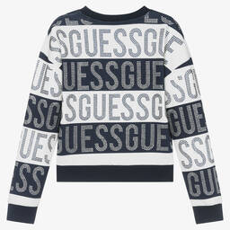 جيس-سويتشيرت ميلانو جيرسي لون كحلي وأبيض للبنات | Childrensalon Outlet