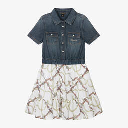 Guess-Junior Girls Denim & Chiffon Dress | Childrensalon Outlet