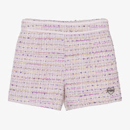 Guess-Junior Girls Pink & Lilac Tweed Shorts | Childrensalon Outlet