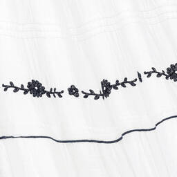 Guess-Junior Girls White Embroidered Cotton Dress | Childrensalon Outlet