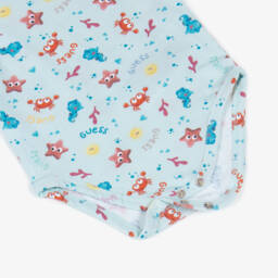 Guess-Little Boy's Aqua Dungaree Ensemble | Childrensalon Outlet