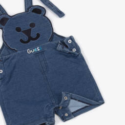 Guess-Little Boy's Aqua Dungaree Ensemble | Childrensalon Outlet