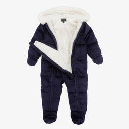 جيس-أوفرول للخروج مخمل مبطن لون كحلي للأطفال | Childrensalon Outlet