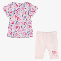 Guess-Топ в цветочек и розовые легинсы для малышей | Childrensalon Outlet