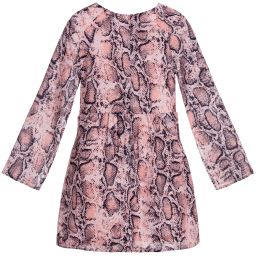 Guess Marciano-Pink Snakeskin Print Dress | Childrensalon Outlet