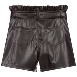 Guess-Teen Black Faux Leather Shorts | Childrensalon Outlet