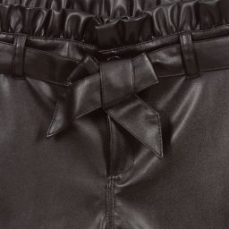 Guess-Teen Black Faux Leather Shorts | Childrensalon Outlet