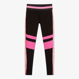 Guess-Teen Black Logo Leggings | Childrensalon Outlet