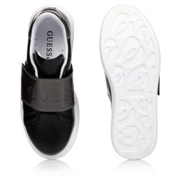 Guess-Teen Black Logo Trainers | Childrensalon Outlet