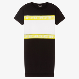 Guess-Teen Black Logo Tshirt Dress | Childrensalon Outlet