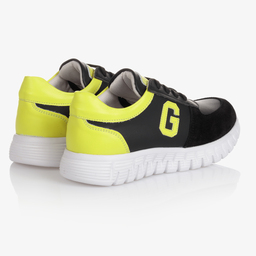 Guess-Teen Black & Yellow Trainers | Childrensalon Outlet