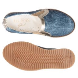 Guess-Teen Blue & Gold Slip On Shoes | Childrensalon Outlet