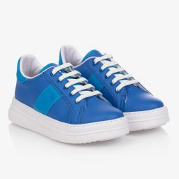 Guess-Teen Blue Lace-Up Trainers | Childrensalon Outlet